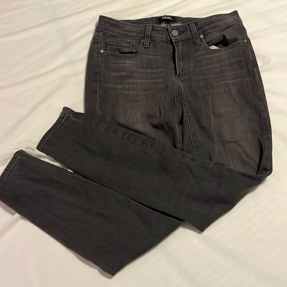 PAIGE ankle length grey denim jeans size 28